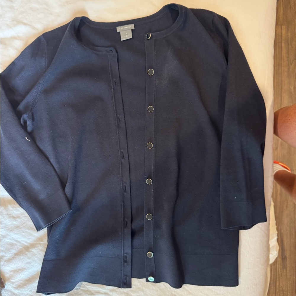 Ann Taylor Black Sweater Cardigan